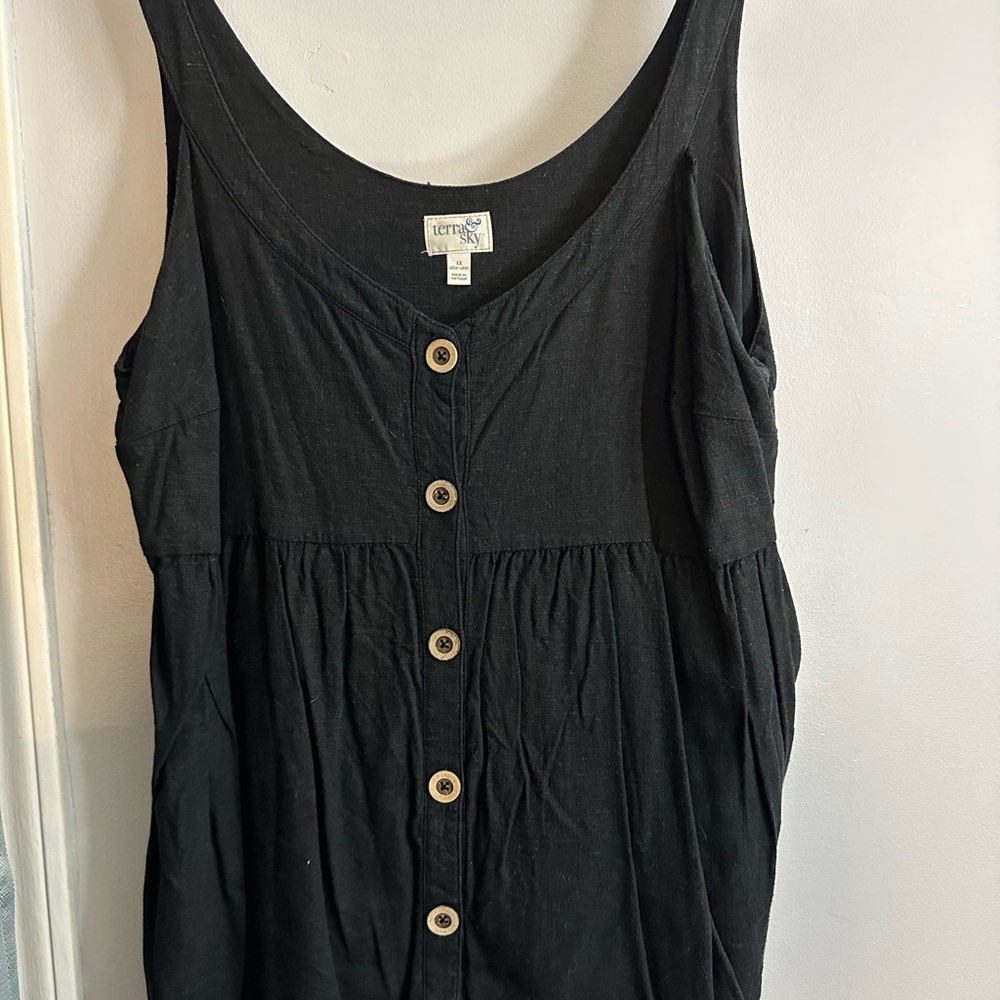 Women's Black Button-Down Top